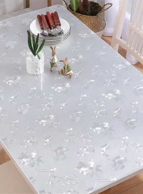 桌垫防水bpvc隔热防烫厚塑料无味水晶板软玻璃防油免洗透明餐桌布