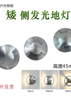 矮侧面龟背地灯嵌入式lLED透光地埋灯户外防水步道灯台阶灯墙角灯
