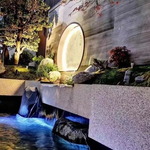 鱼池灯防水LED灯水底景观灯水下灯冰蓝光鱼池水底灯低压24V免打孔