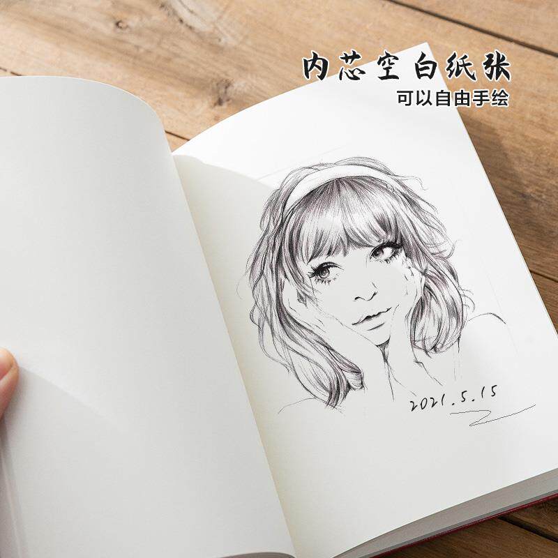 A5笔记制本子空白本定内页手绘本插画制作绘画封面印OGLO白纸本软