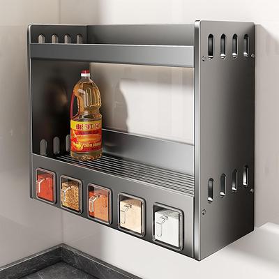 置物架免打孔壁挂式调料品收纳