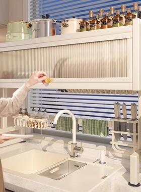 厨房水槽置物架台面洗碗槽水池防尘碗柜碗碟收纳储物柜沥水架子