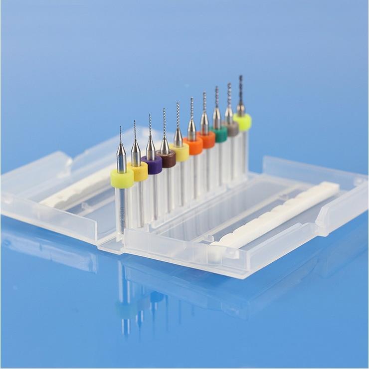 pcb钨钢合金麻花钻定柄钻头0.1-2mm小转头打孔超细微型迷你小号