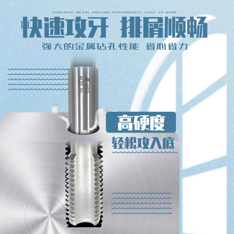 成量丝锥细牙机用丝公牙直槽平头丝攻川牌自动螺纹攻牙钻头39-M52