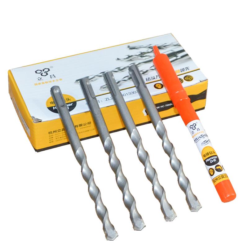 电锤钻头圆柄合金两坑两槽水泥墙混凝土打孔用6厘圆头冲击钻头
