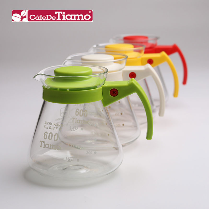 清货特卖Tiamo耐热玻璃壶手冲咖啡分享壶泡茶壶300/450/600/750ML