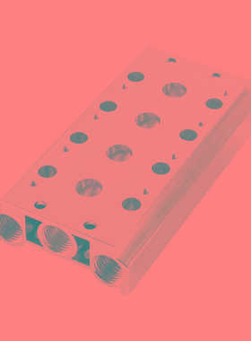 电磁阀4V410-15连接汇流板400MM 1F2F3F4F5F6F7F8F9F10F位汇流板