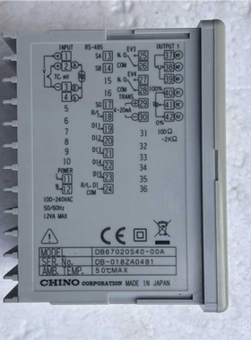 【顺庆】千野CHINO670温控表DB67020S40-00A【议价】