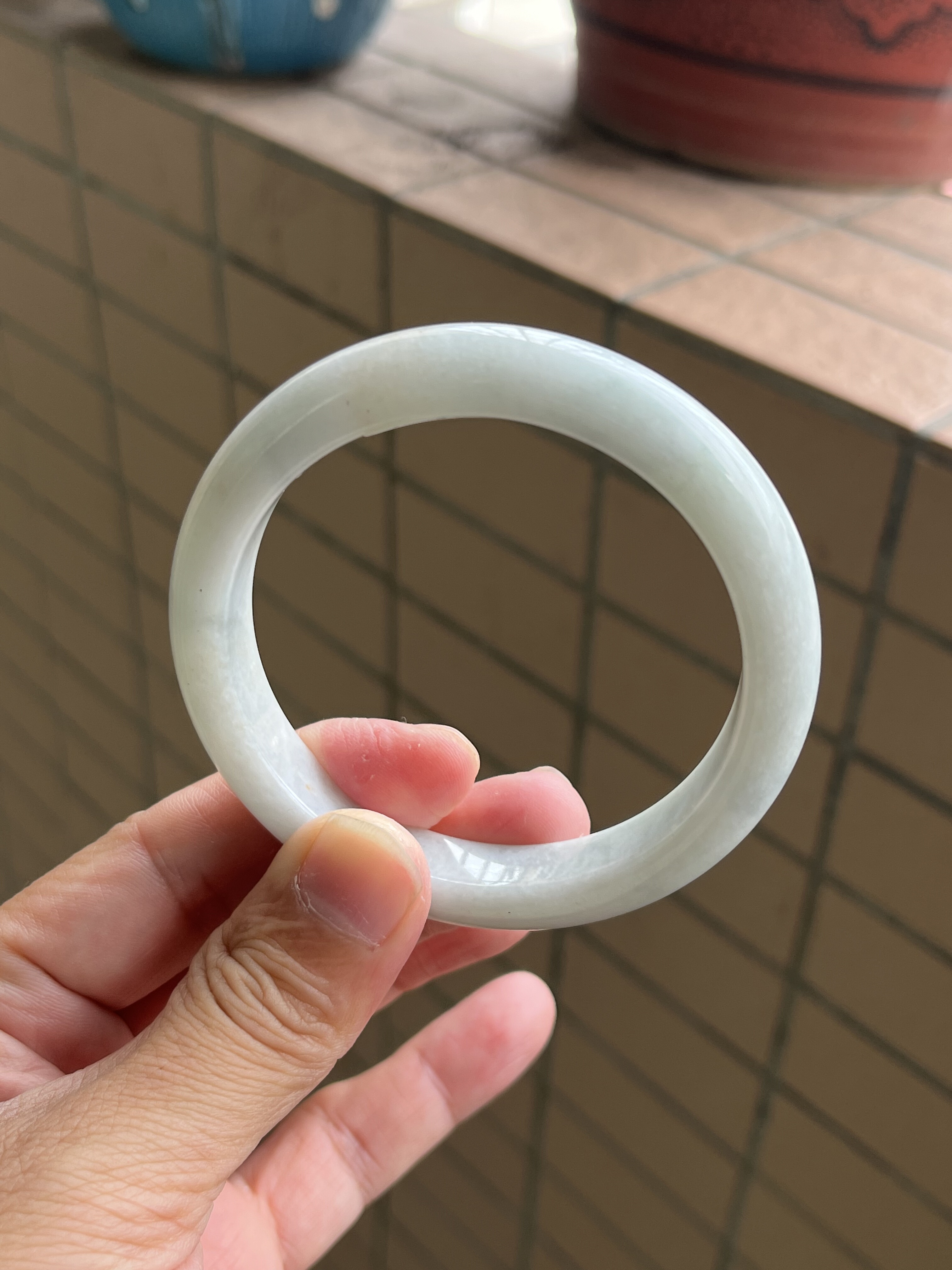 1119-0910天然A货翡翠59-11.5/8.5干净细腻无裂微纹