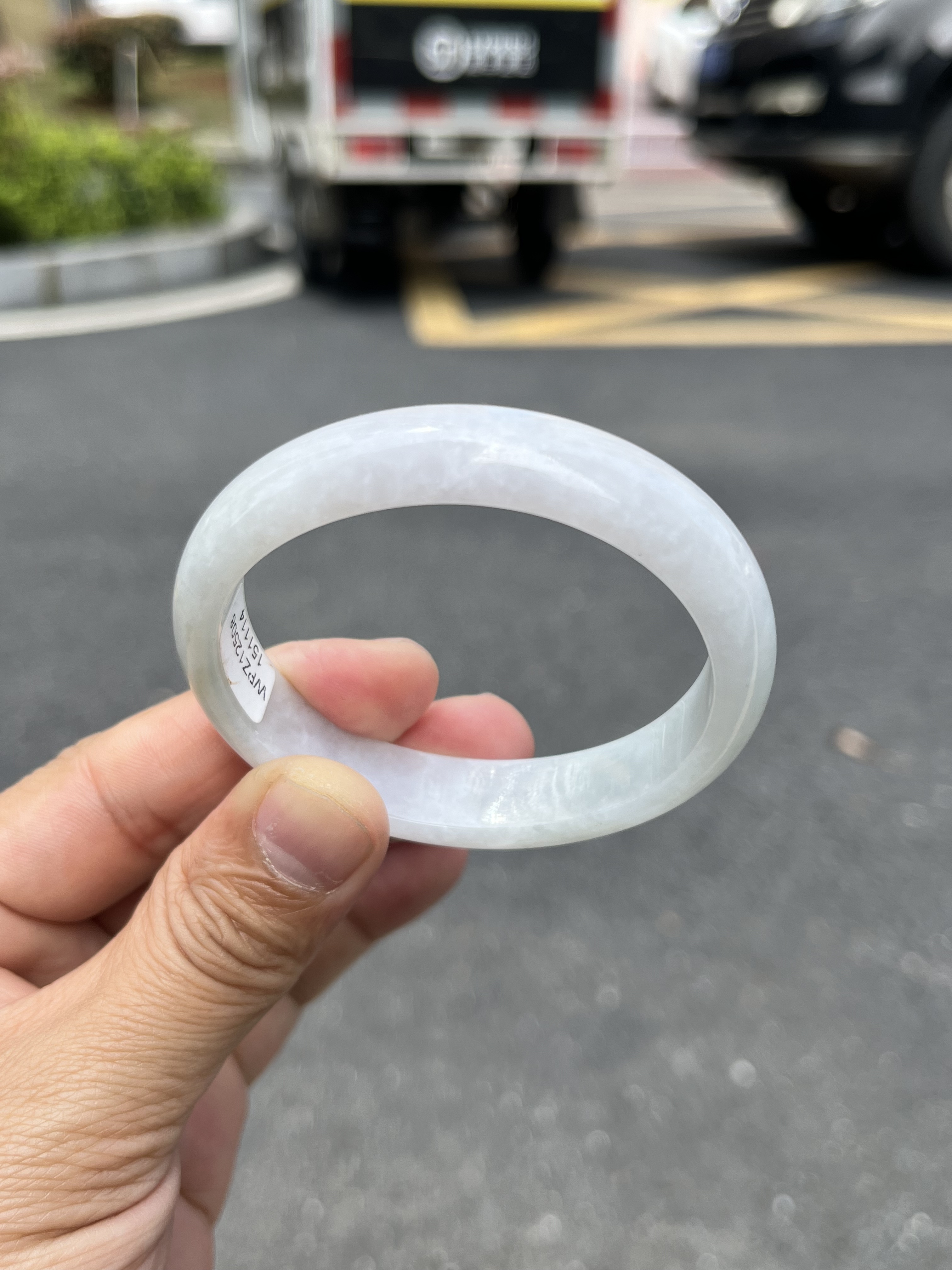 【清货】0815-1114天然A货翡翠贵妃手镯54白月光淡粉带点黄