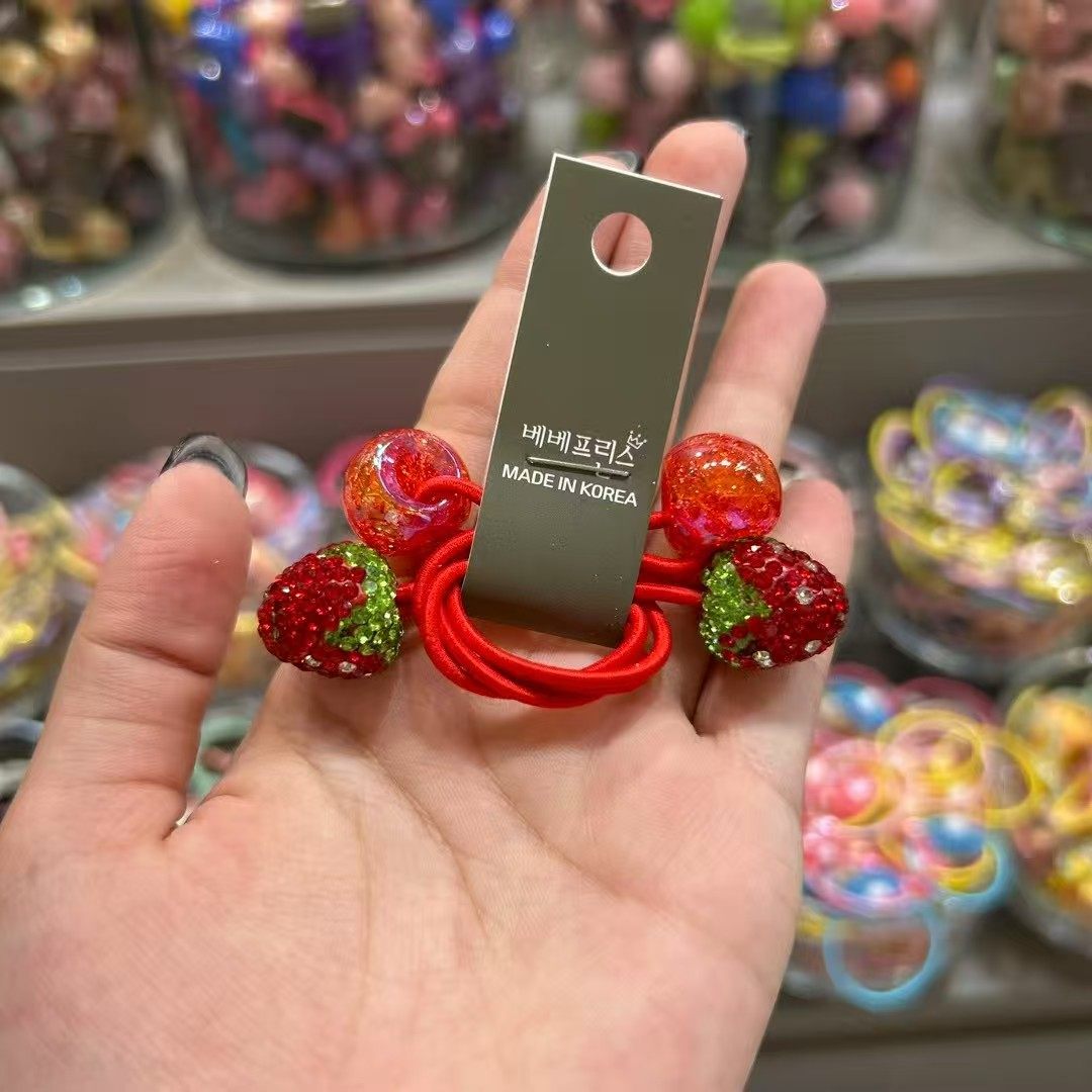 BebePrince韩国代购儿童发饰25冬新~碎钻草莓球球皮筋绕绕头绳,童装/婴儿装/亲子装,发饰,淘宝优惠券,粉丝福利购,淘宝优惠卷