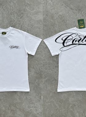 Corteiz 夏季新款百搭恶魔岛圆领短袖T恤男女注销重量级白色T恤潮