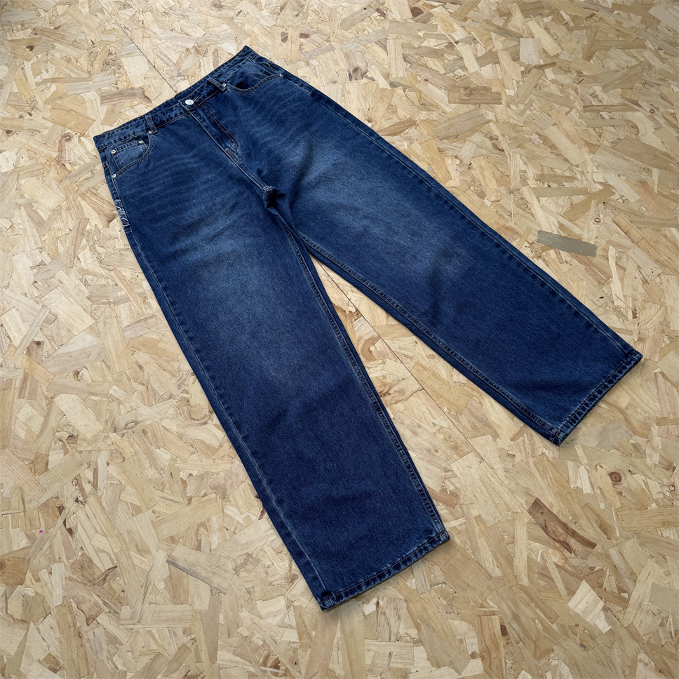 Derschutze时尚百搭直筒牛仔裤