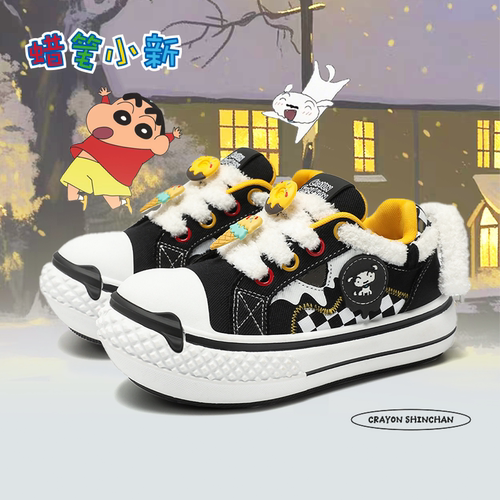 蜡笔小新秋冬款低帮厚底帆布鞋