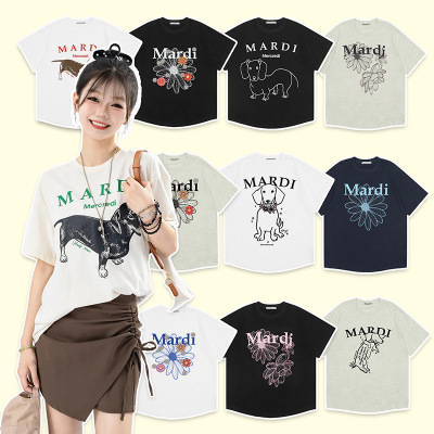 2026新款韩国Mardi纯棉短袖金高银同款小雏菊T恤百搭女上衣宽松