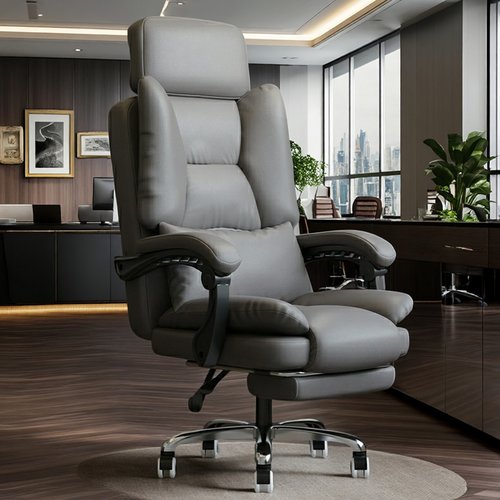 老板椅家用可躺真皮沙发椅电脑椅