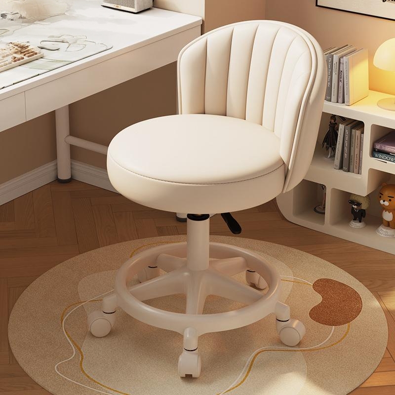 化妆椅椅子奶油风美甲凳子靠背椅