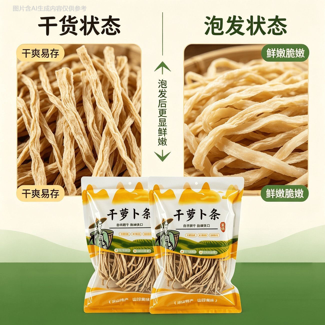 萝卜条干特产级干货农家日晒萝卜