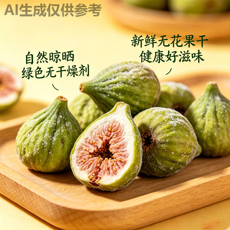 新鲜无花果干冻干散装健康零食自然晾晒绿色无干燥剂水果干果脯