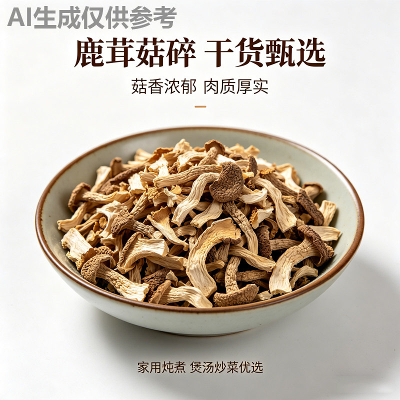 福建宁德干鹿茸菇碎散装无干燥剂