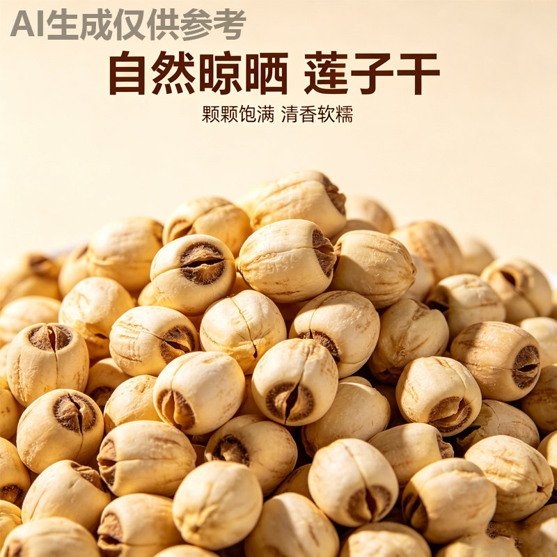 干莲子干货自然晾晒原味去芯莲子散装食用农产品颗粒饱满清香软糯
