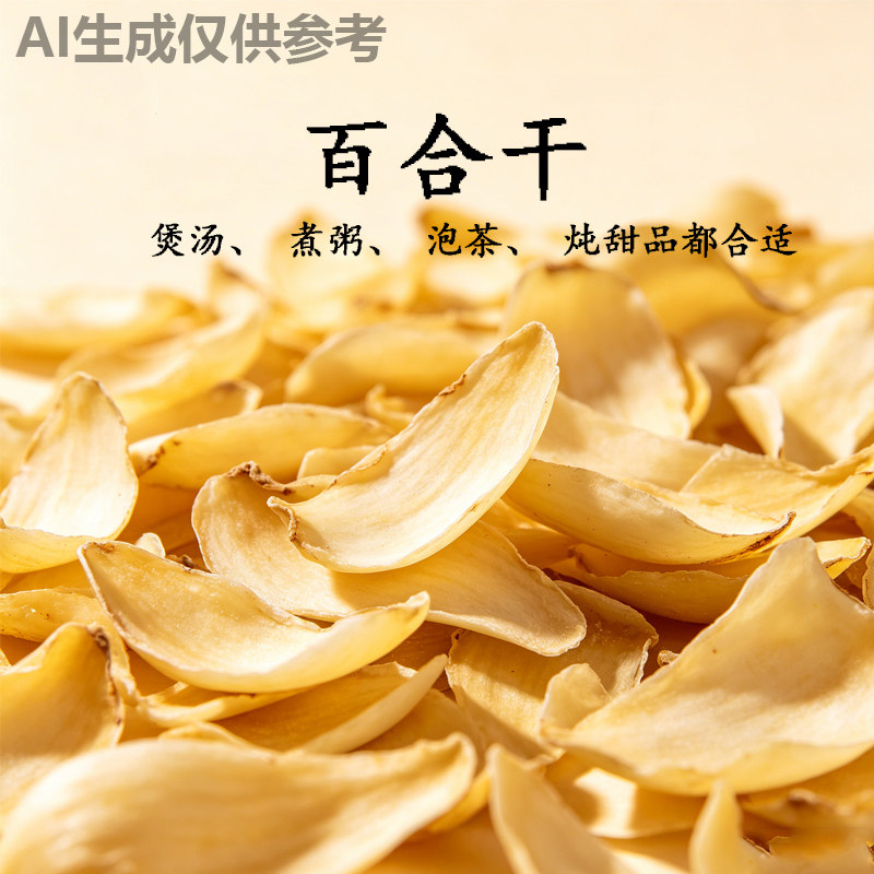 自然晾晒农家百合干煲汤煮粥泡茶