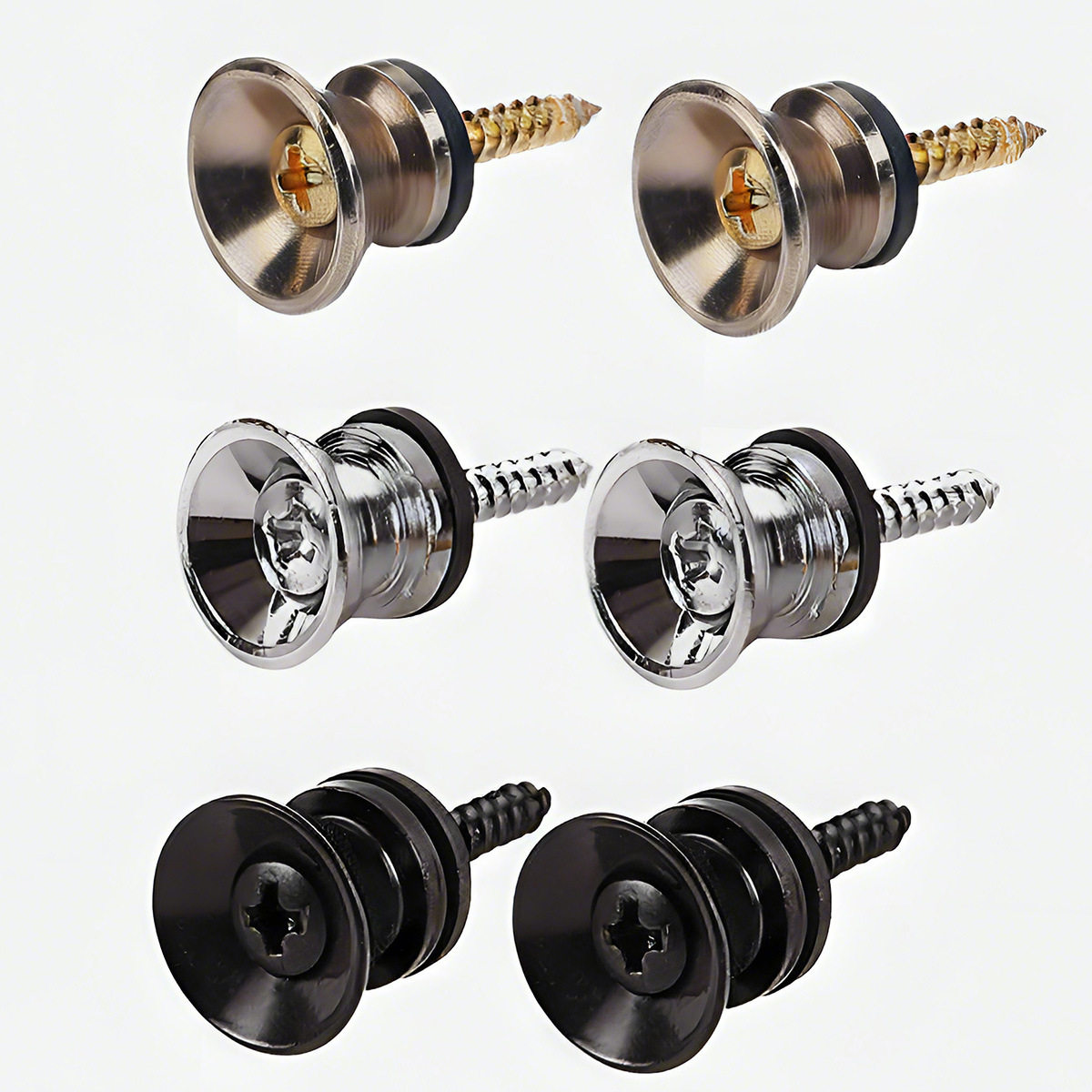 2个装电吉他背带纽扣 贝司背带锁按钮金属端销 木吉他通用