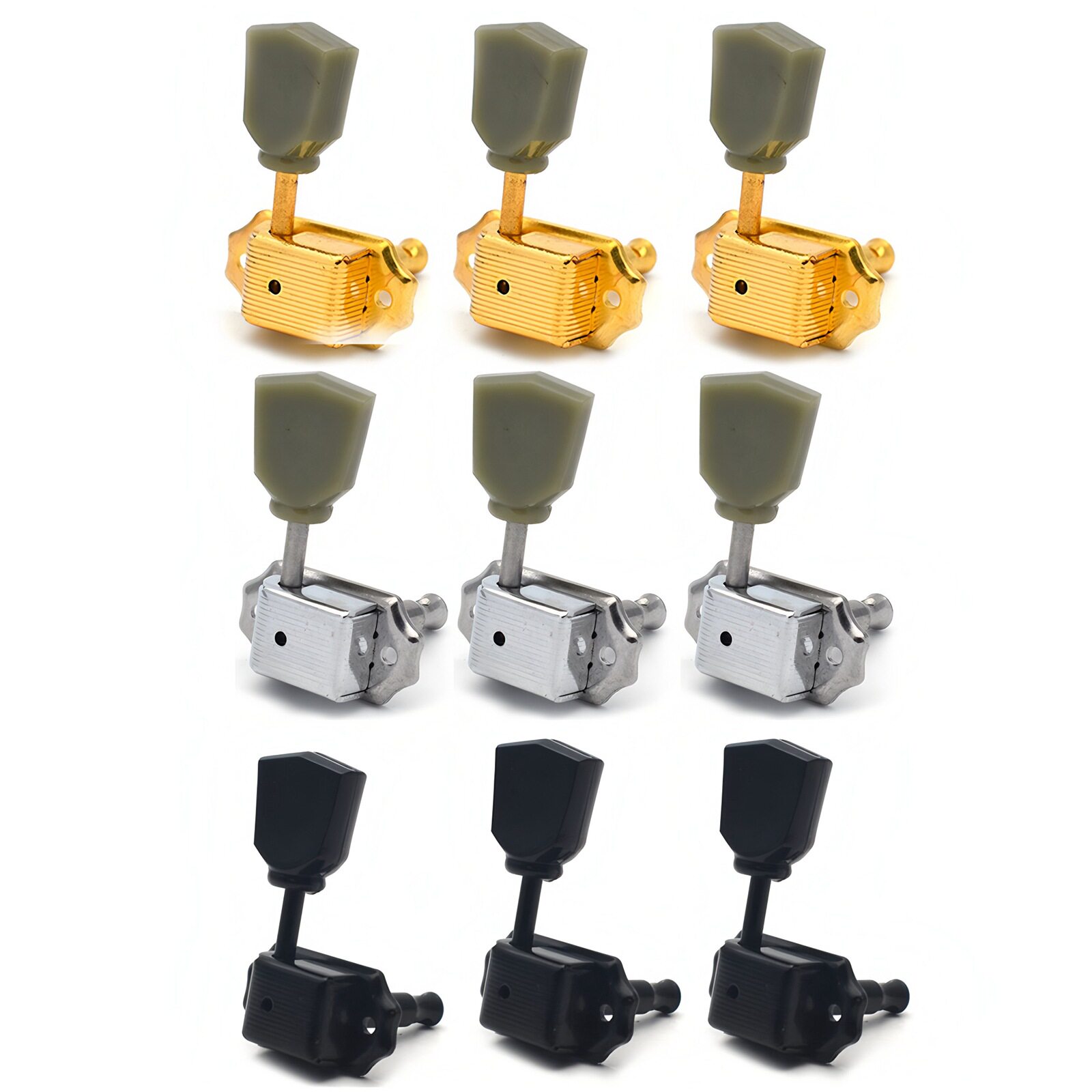 1:15 6个复古玉石电吉他弦钮半封闭民谣吉他弦钮扭琴弦准 8mm孔径