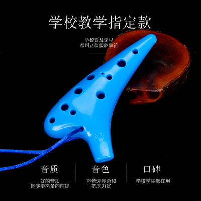 龙轩12孔陶笛树脂塑胶塑料陶笛S