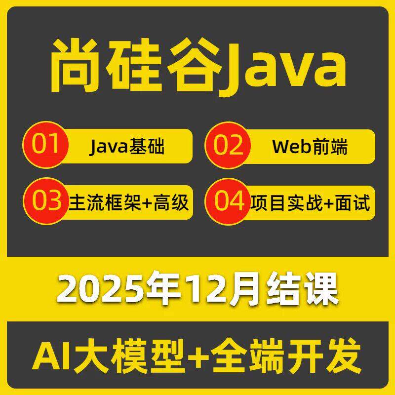 2025年尚硅谷java开发零基础入门到专案实战自学影片教程培训