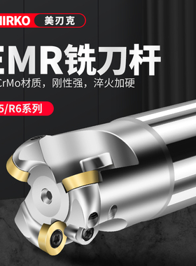 速发圆鼻铣刀杆抗震EMR5R6牛鼻立铣刀杆WMRE100/1中04圆刀粒加工2