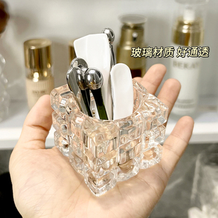 速发镜柜面霜挖取勺收纳盒浴室勺子器定固桌刷放眼霜挑棒面收纳层