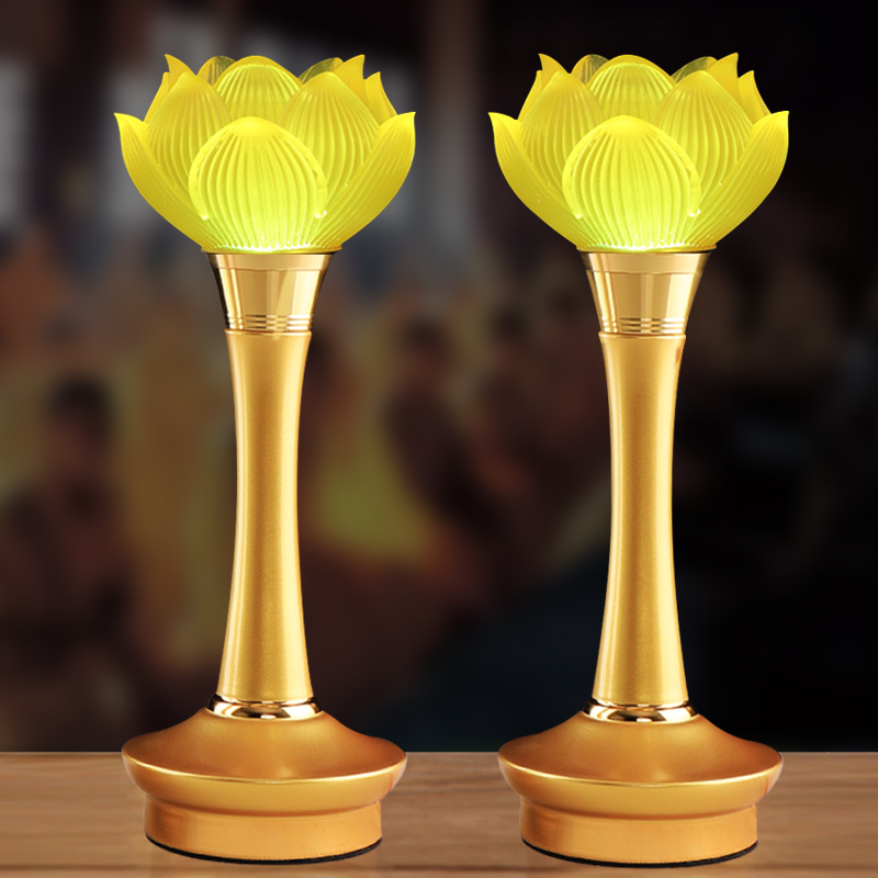 速发七彩莲电灯新款插花家用供灯神台长明前佛桌灯用灯供菩萨佛灯