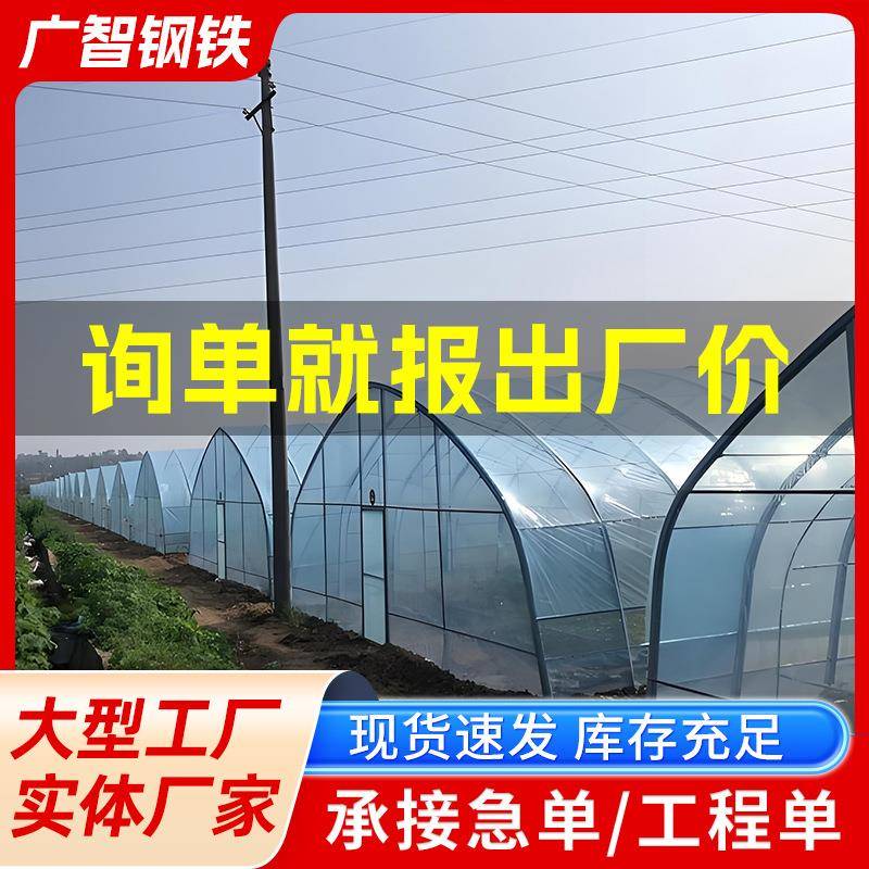 透明连栋花卉种植温室大棚圆拱型连栋温室大棚塑料连体薄膜温室