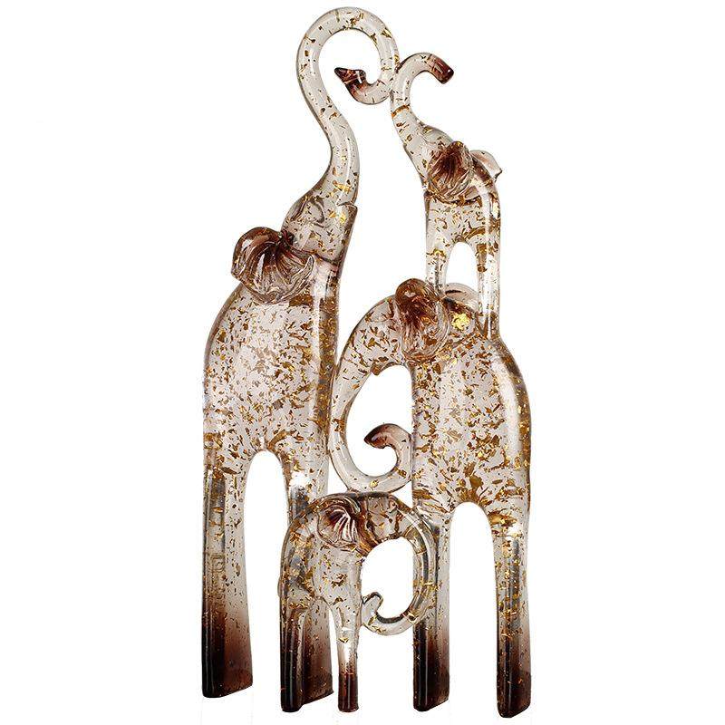 透明树脂金箔大象摆一家口创招意财客厅电视柜X8740四酒柜装饰品,家居饰品,装饰摆件,淘宝优惠券,粉丝福利购,淘宝优惠卷