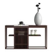 新中式 实木禅意玄桌关条案轻奢靠墙桌端景玄台条几供装 饰玄留云玄