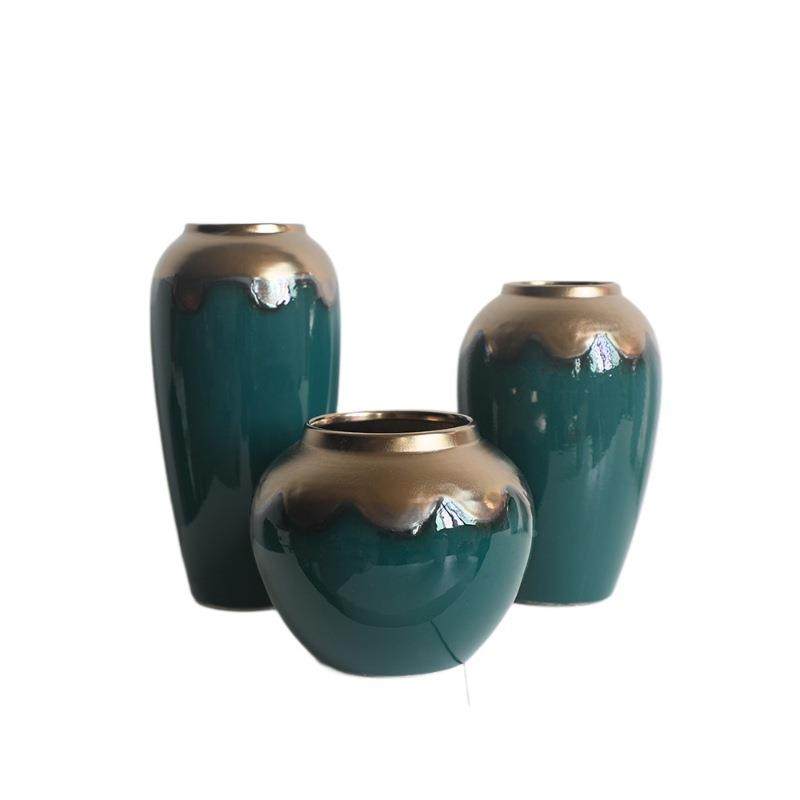 新中式花三瓶摆件现代式陶瓷器件套简hxjslvtm插中花盆约水培客厅,家居饰品,花瓶,淘宝优惠券,粉丝福利购,淘宝优惠卷