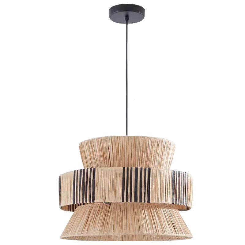 侘寂风式宿复客厅手工日拉菲草古藤阁灯编古织装饰餐厅民吊灯设计,家装灯饰光源,智能吊灯,淘宝优惠券,粉丝福利购,淘宝优惠卷