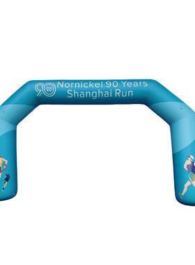 00789马拉松赛事门活动拱起方点终点定制主题彩绘开业充气彩虹门