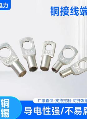 SC冷压端子 DTGA窥口接线端子铜鼻子JGK电线连接器裸冷压接线端子