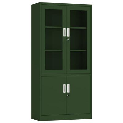 特军绿柜色铁隆皮钢文件柜办公室档案柜资料柜财LYTL-220务凭证制