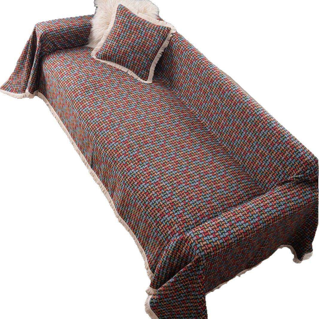 沙发巾猫抓提花花鸟绿色复古庆JAX喜节厚日实沙发防盖毯工厂,居家布艺,沙发套,淘宝优惠券,粉丝福利购,淘宝优惠卷