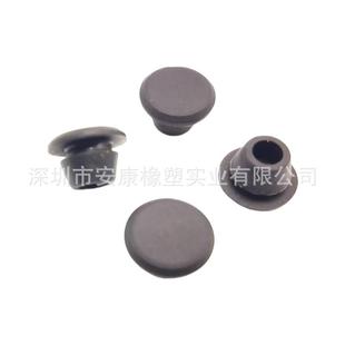 8mm带卡位双孔孔径1.4 1.5圆形黑色耐高温护线圈过线圈护线胶塞