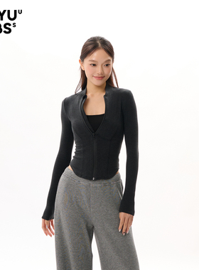 LEIYU LABS德绒打底衫女冬2025年新款高克重保暖运动内搭拉链上衣