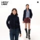 LEIYU LABS立领毛衣外套女冬2025年新款 宽松立体提花纯棉针织上衣