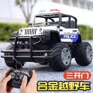 儿童遥控车合金四驱警车高速漂移攀爬遥控赛车男孩汽车玩具