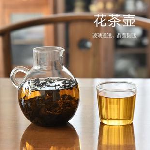 可明火加热凉水壶 冷水壶玻璃耐高温家用防爆大容量花茶壶茶具套装