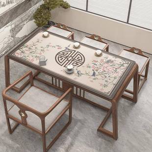 餐桌垫家用仿皮革免洗书桌垫防水防烫茶几垫桌垫皮革餐桌垫 中式