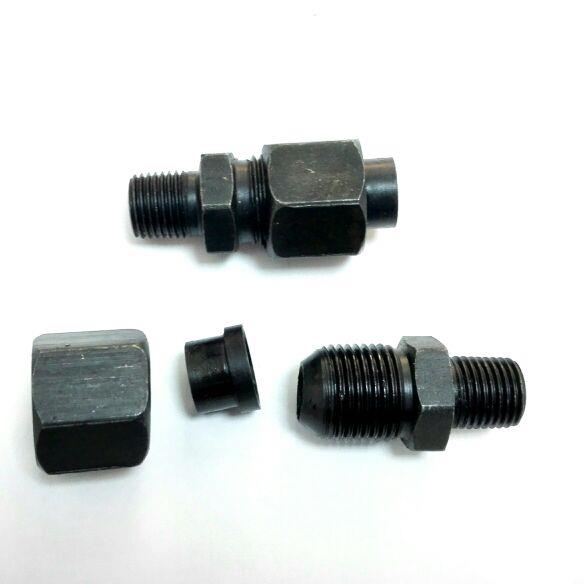 高压铜管扩口接头 一边可扩外径12mm铜管 一边外螺纹PT1/4 25mpa