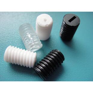 PC塑料螺丝内一字无头螺丝机米顶丝紧定平机白色黑色透明M7M8*10